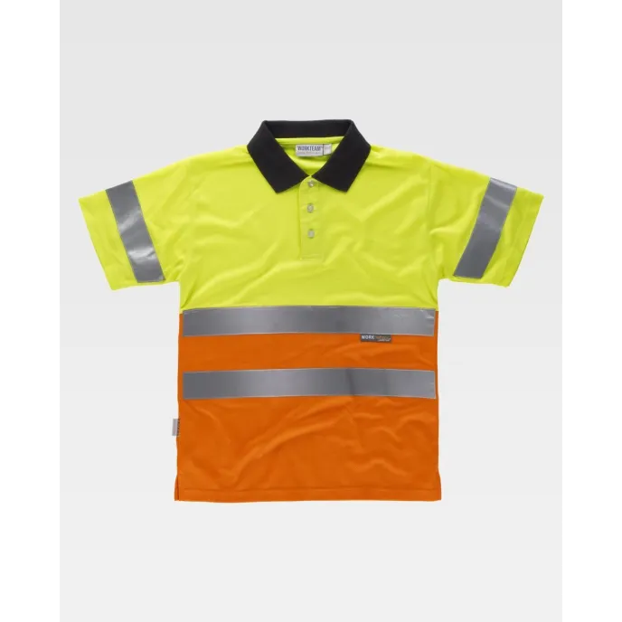 Polo da Lavoro Combinata Manica Corta Alta Visibilità C3866 - Workteam