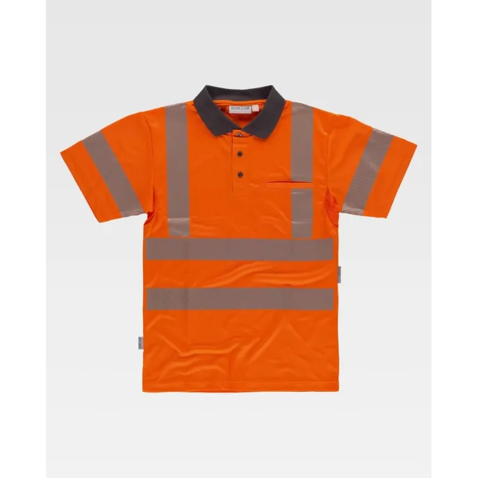 Polo da Lavoro Manica Corta Alta Visibilità C3882 - Workteam