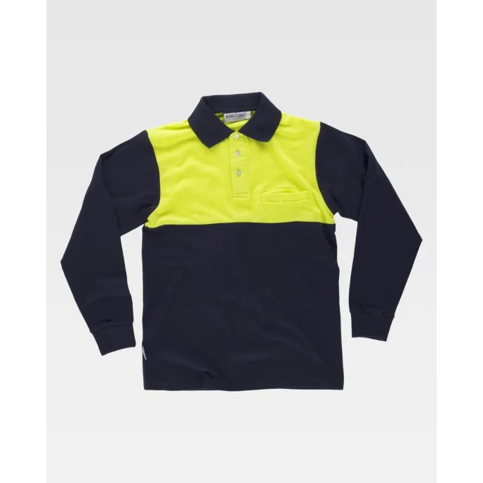 Polo da Lavoro Manica Lunga Alta Visibilità C3842 - Workteam