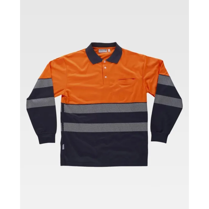 Polo da Lavoro Manica Lunga Alta Visibilità C3891 - Workteam