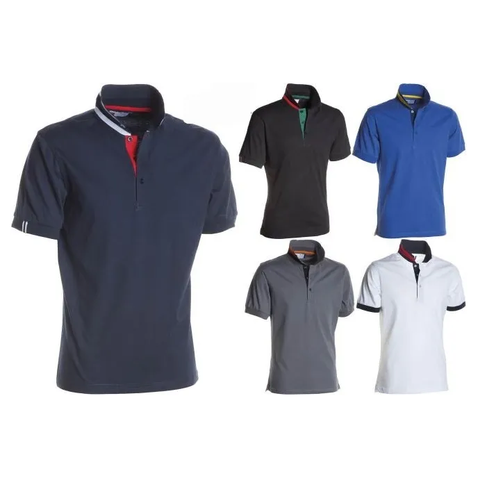Polo Uomo Memphis Manica Corta con Nastro di Rinforzo Laterale - Payper AY 7414