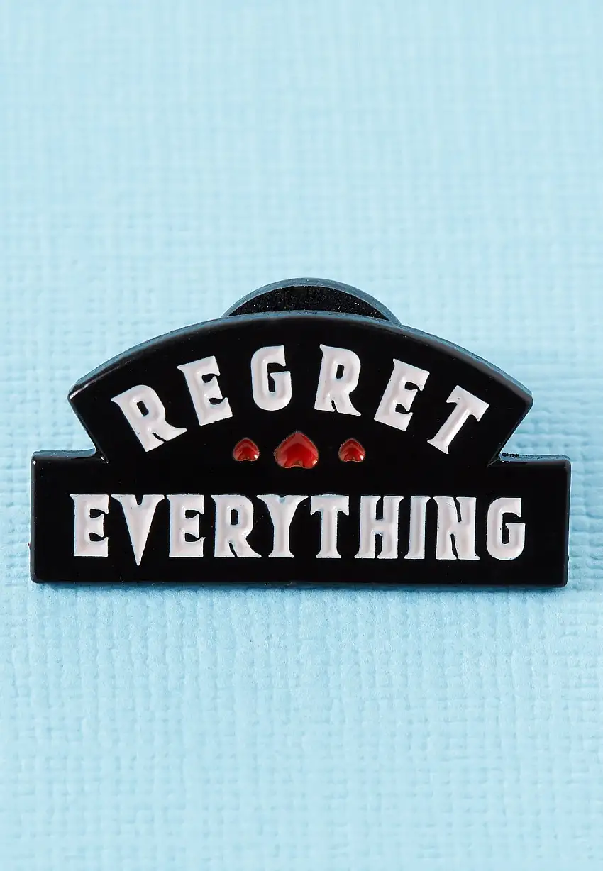 Punky Pins - Regret Everything Enamel - Pin
