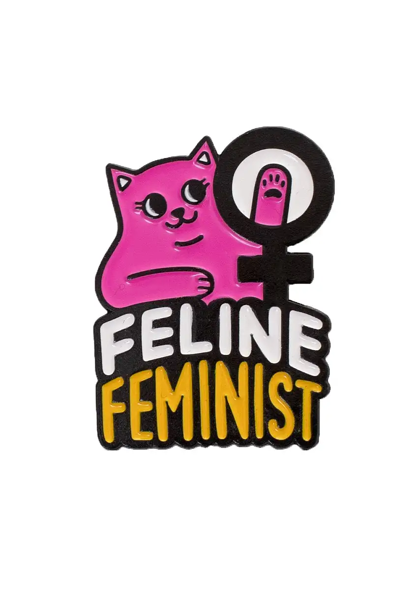 Punky Pins - Feline Feminist Soft Enamel - Pin