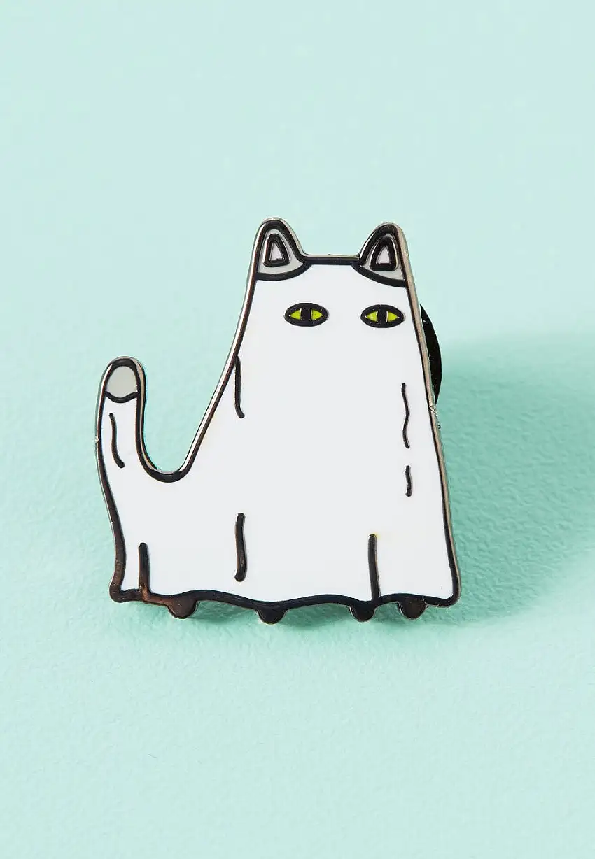 Punky Pins - Ghost Cat Multicolored - Pin