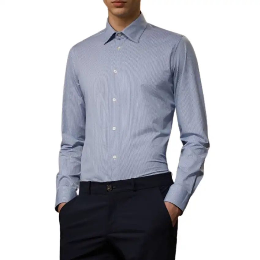Camicia Uomo Oxford Jacquard traspirante