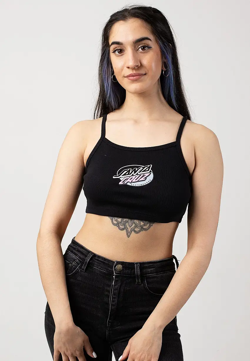 Santa Cruz - Oval Splice Dot Front Black - Top