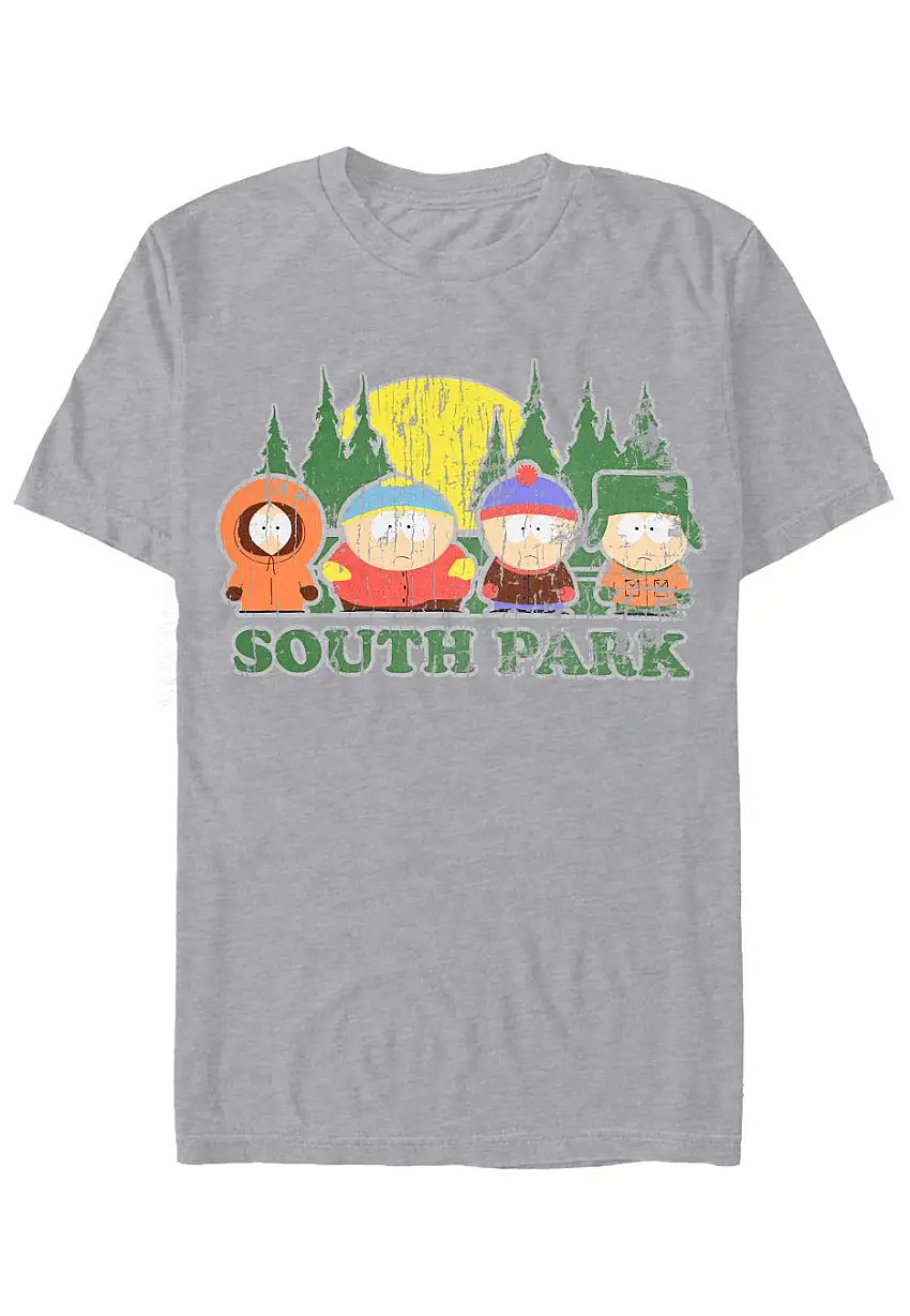South Park - Distressed Heather Grey - T-Shirt