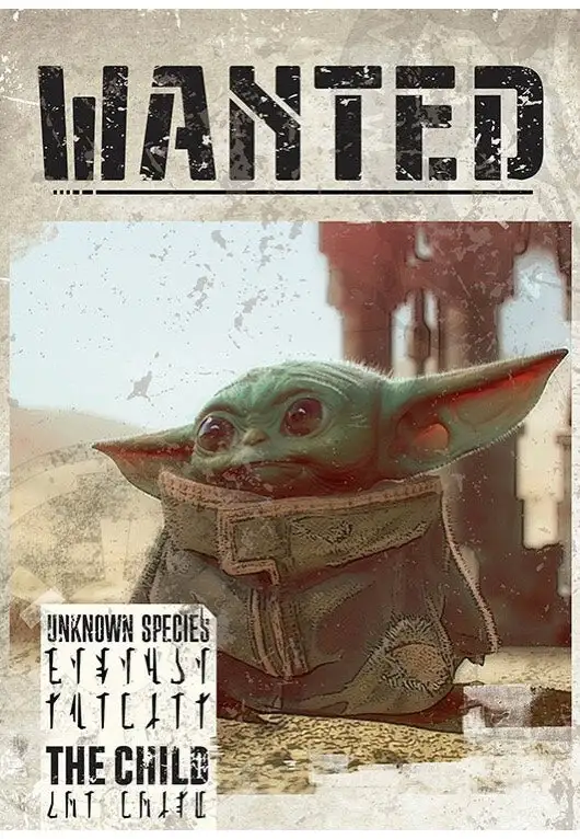 The Mandalorian - Baby Yoda Wanted Maxi - Poster