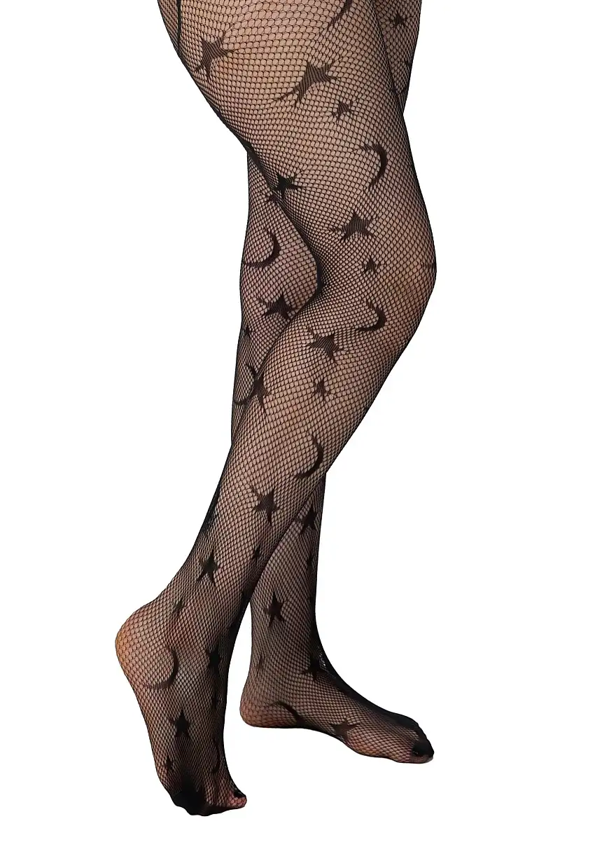 Pamela Mann - Stars & Moon Net Black - Collant