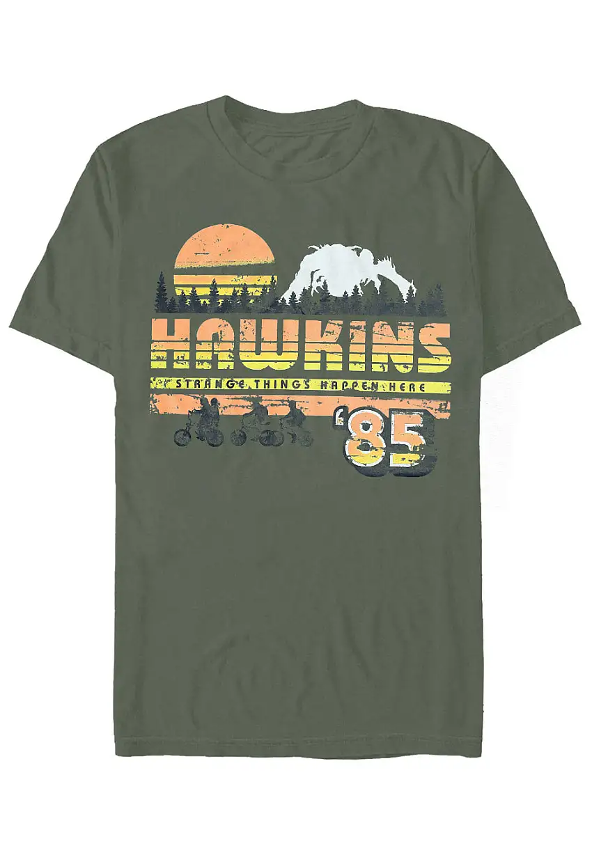 Stranger Things - Hawkins '85 Vintage Olive - T-Shirt