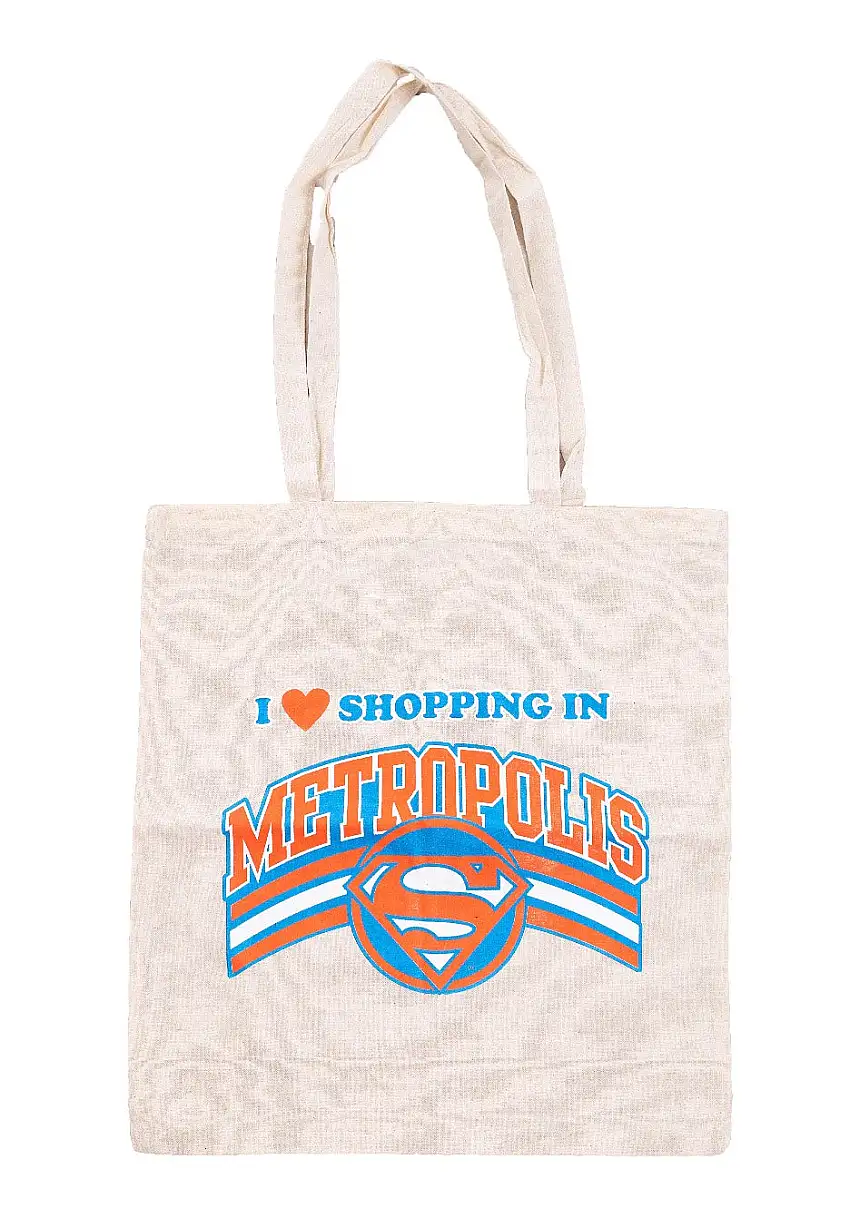 Superman - Shopping In Metropolis White - Borsa in tessuto