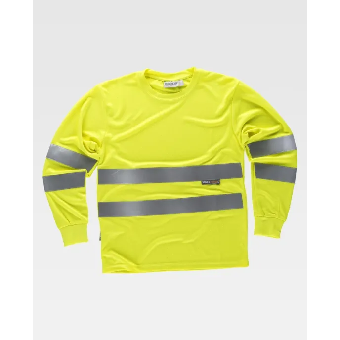 T-shirt da Lavoro M/L con Bande Alta Visibilità C3933 - Workteam