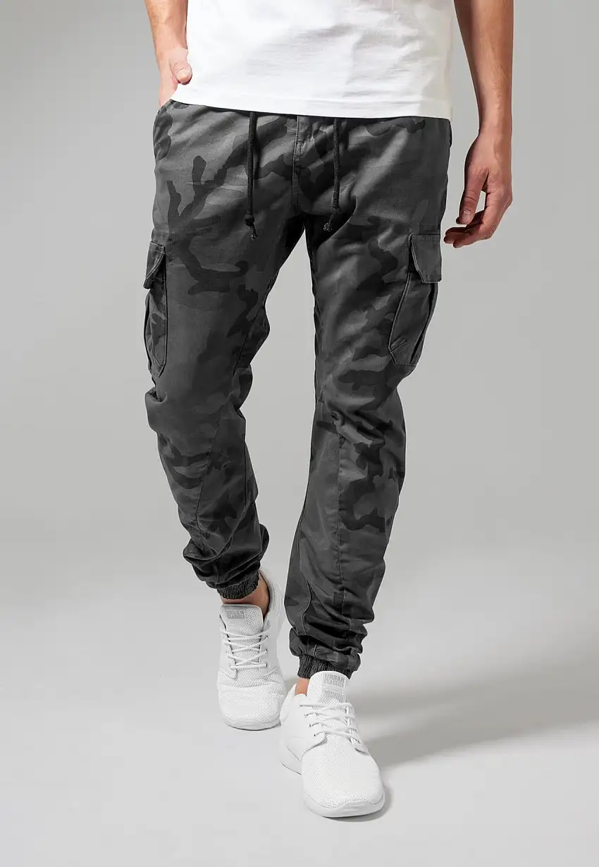 Urban Classics - Camo Cargo Grey Camouflage - Pantaloni