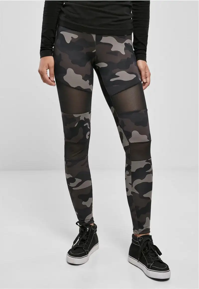 Urban Classics - Ladies Tech Mesh Darkcamo/Black - Leggings