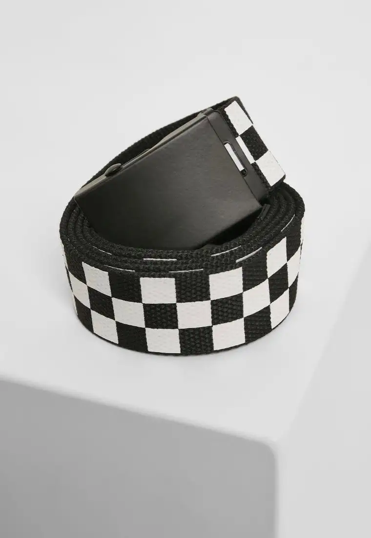 Urban Classics - Adjustable Checker Black/White - Cintura