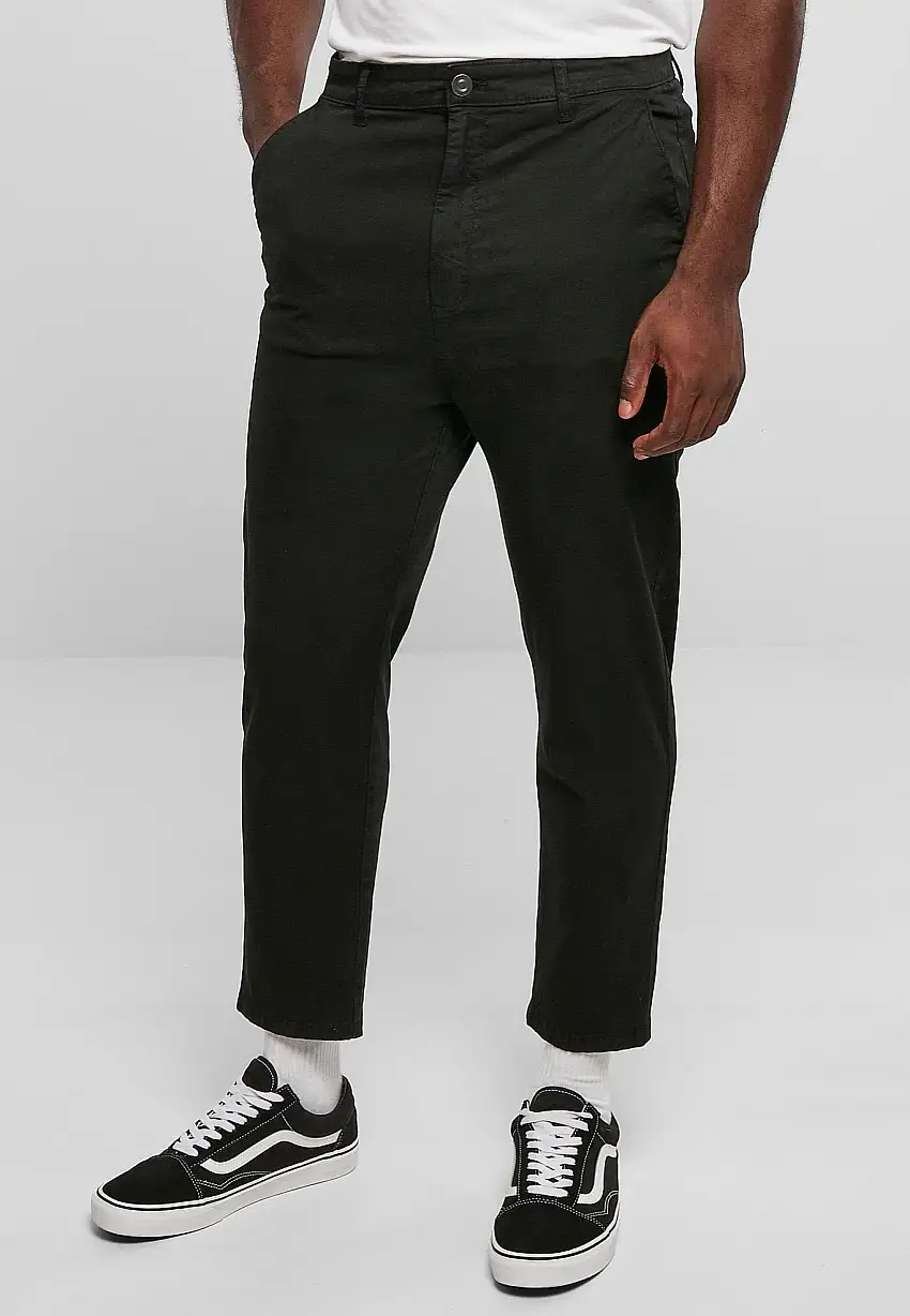 Urban Classics - Cropped Chino Black - Pantaloni
