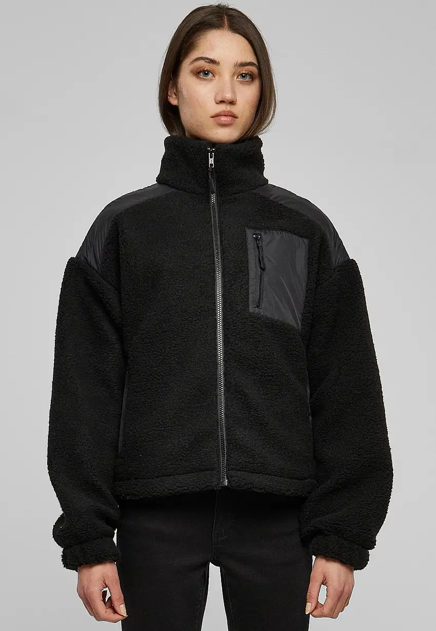 Urban Classics - Sherpa Mix Black - Giacca
