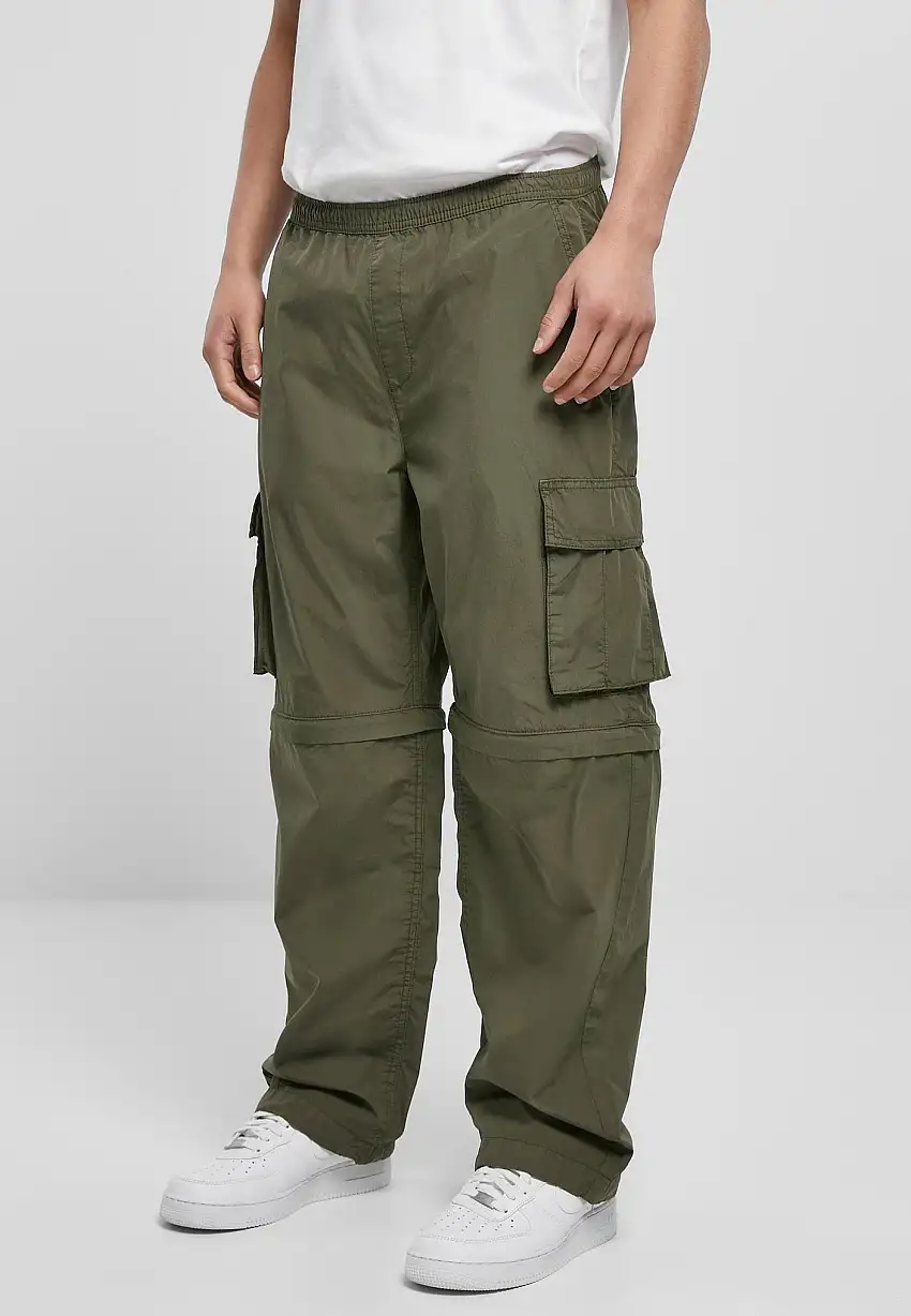 Urban Classics - Zip Away Olive - Pantaloni
