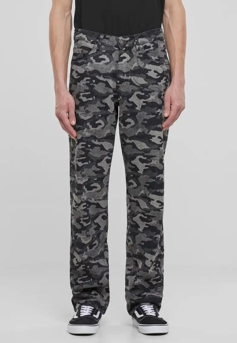 Urban Classics - Laser Printed Blacklasercamo - Jeans