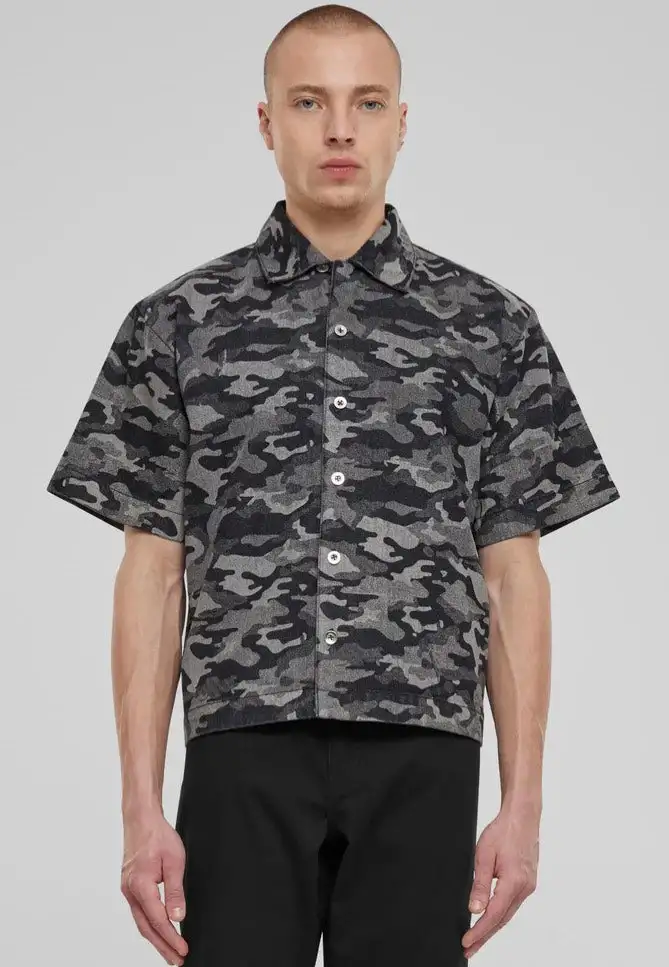 Urban Classics - Laser Printed Boxy Blacklasercamo - Camicia