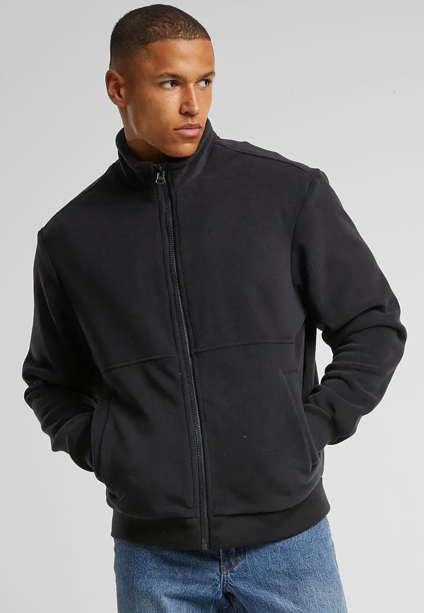 Urban Classics - Colour Block Polar Fleece Black/Black - Giacca
