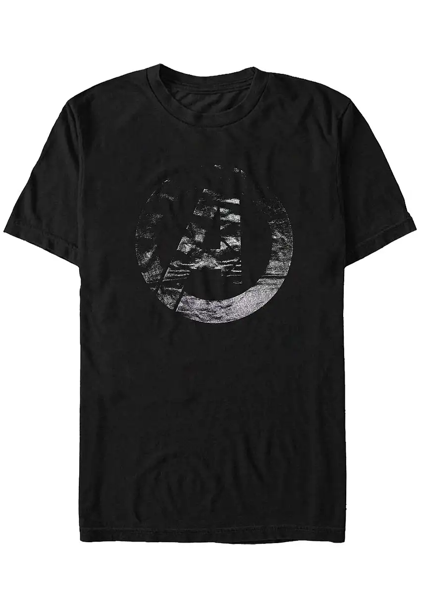 The Avengers - Icon Black on Black - T-Shirt