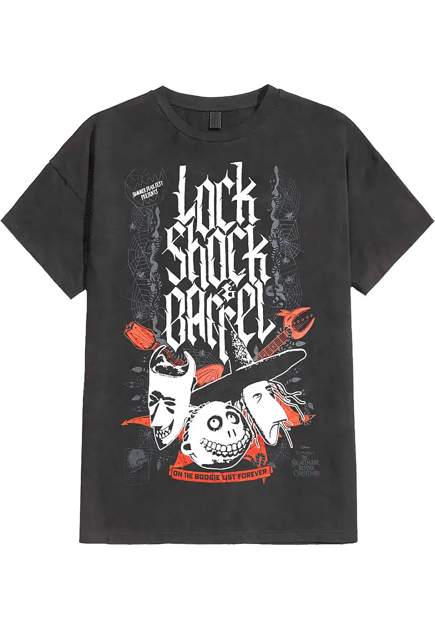 The Nightmare Before Christmas - Lock Shock & Barrel Acid Wash - T-Shirt