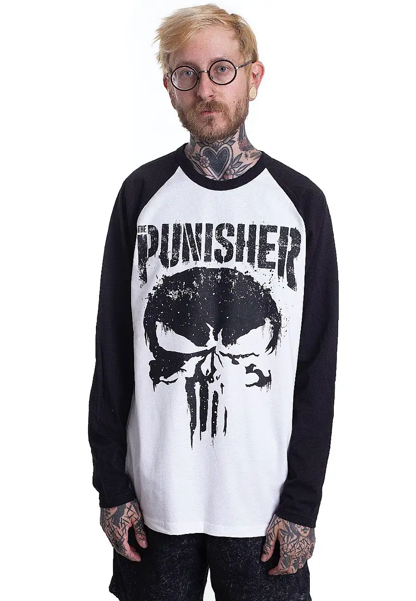 The Punisher - Big Skull White - T-Shirt a maniche lunghe
