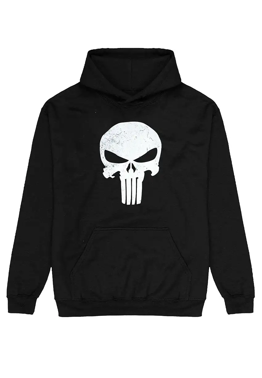 The Punisher - Distressed Skull - Felpa con cappuccio