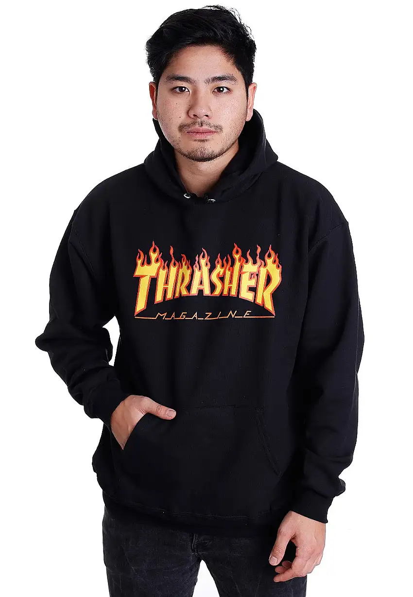 Thrasher - Thrasher Flame - Felpa con cappuccio