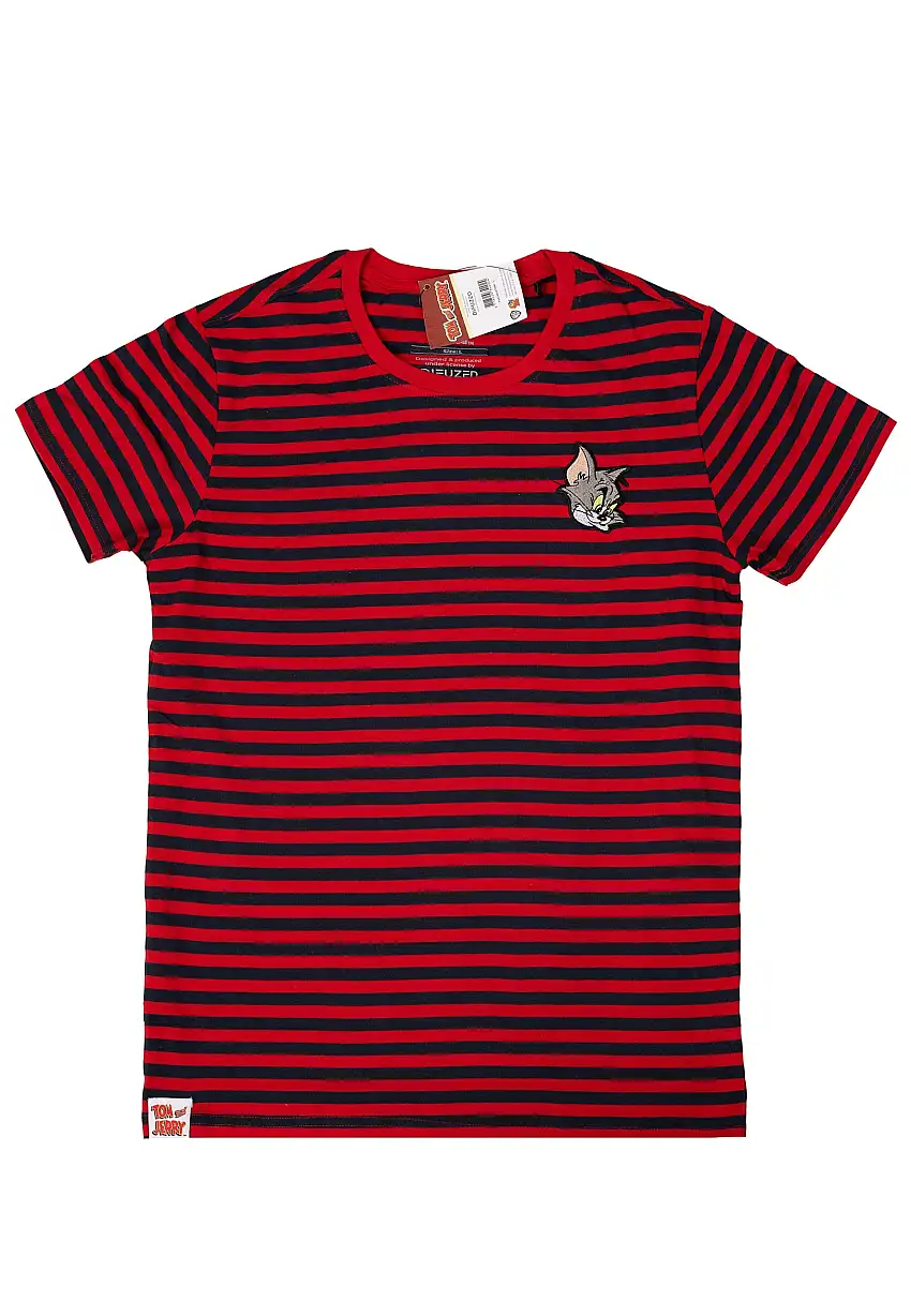 Tom And Jerry - Striped Red - T-Shirt