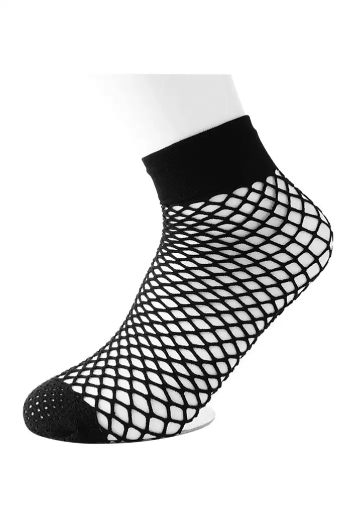 T.U.K. - QTR Top Band Toed Fishnet - Calzini