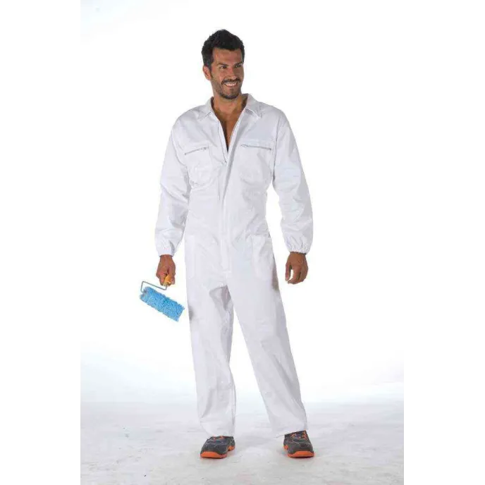 Tuta intera da lavoro multitasche 100% cotone Logica 9070BIANCO-L