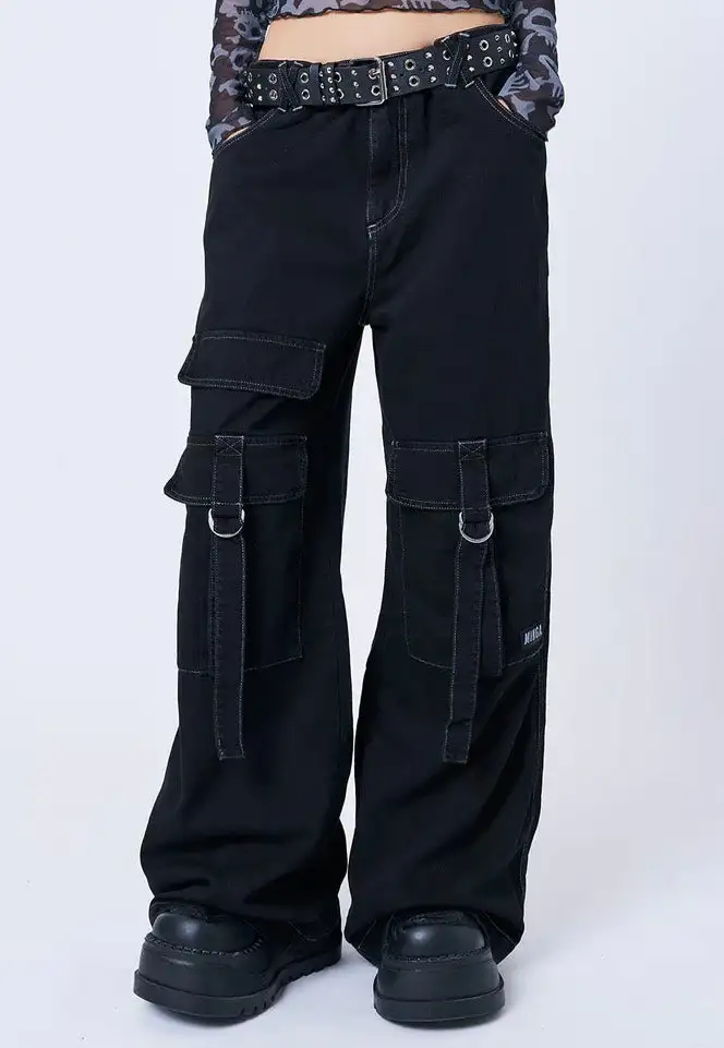 Minga London - Tyra Black Utility Pockets - Pantaloni