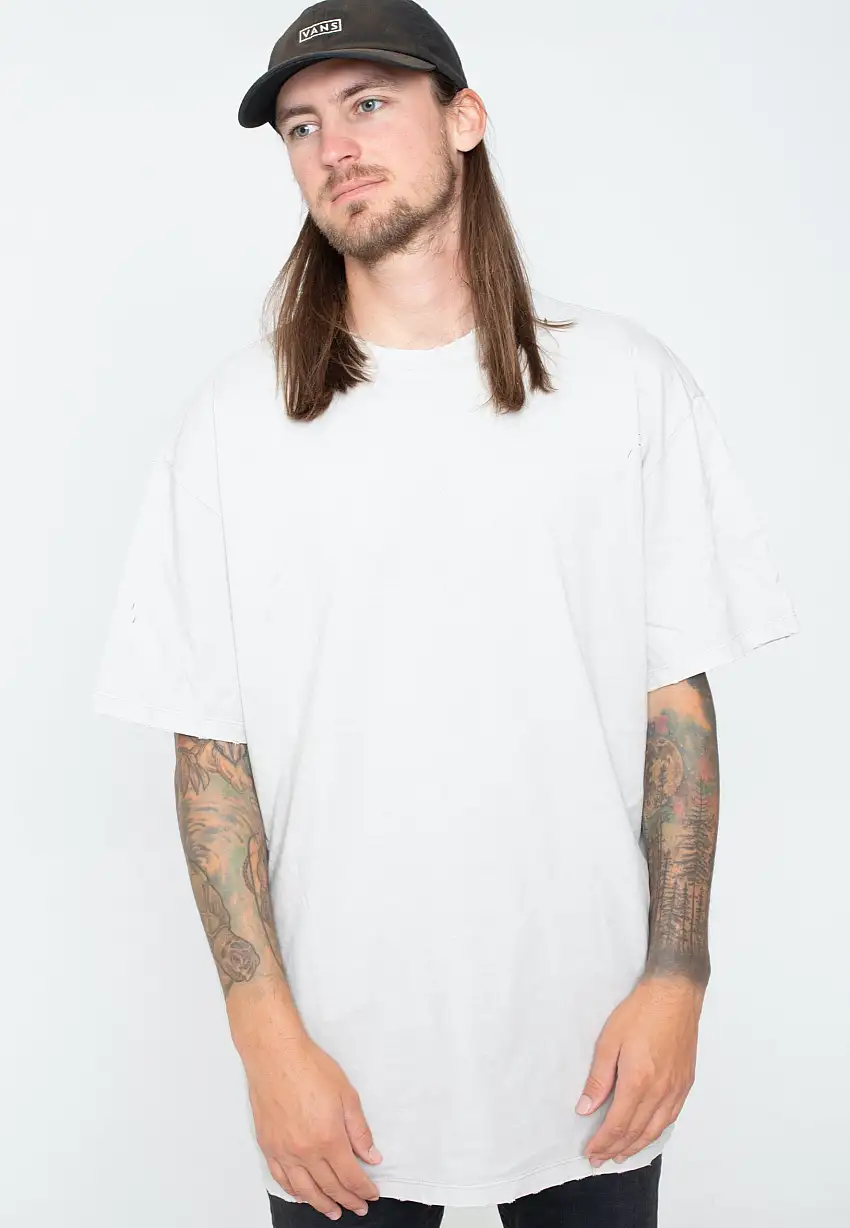 Urban Classics - Oversized Distressed Lightasphalt - T-Shirt