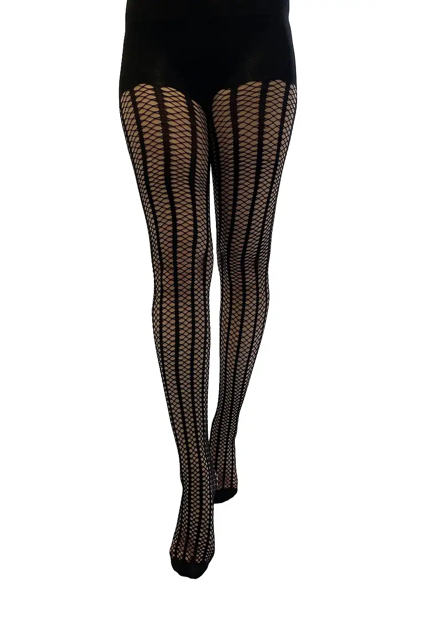 Pamela Mann - Vertical Stripe Net Tights - Collant