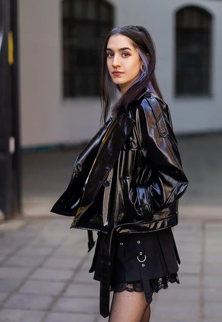 Noisy May - Neal Vinyl Short Black - Giacca