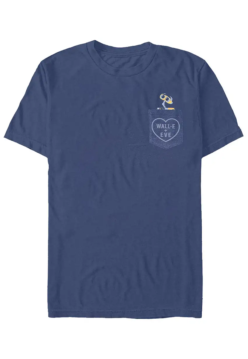 Wall-E - Wall-E & Eve Navy - T-Shirt