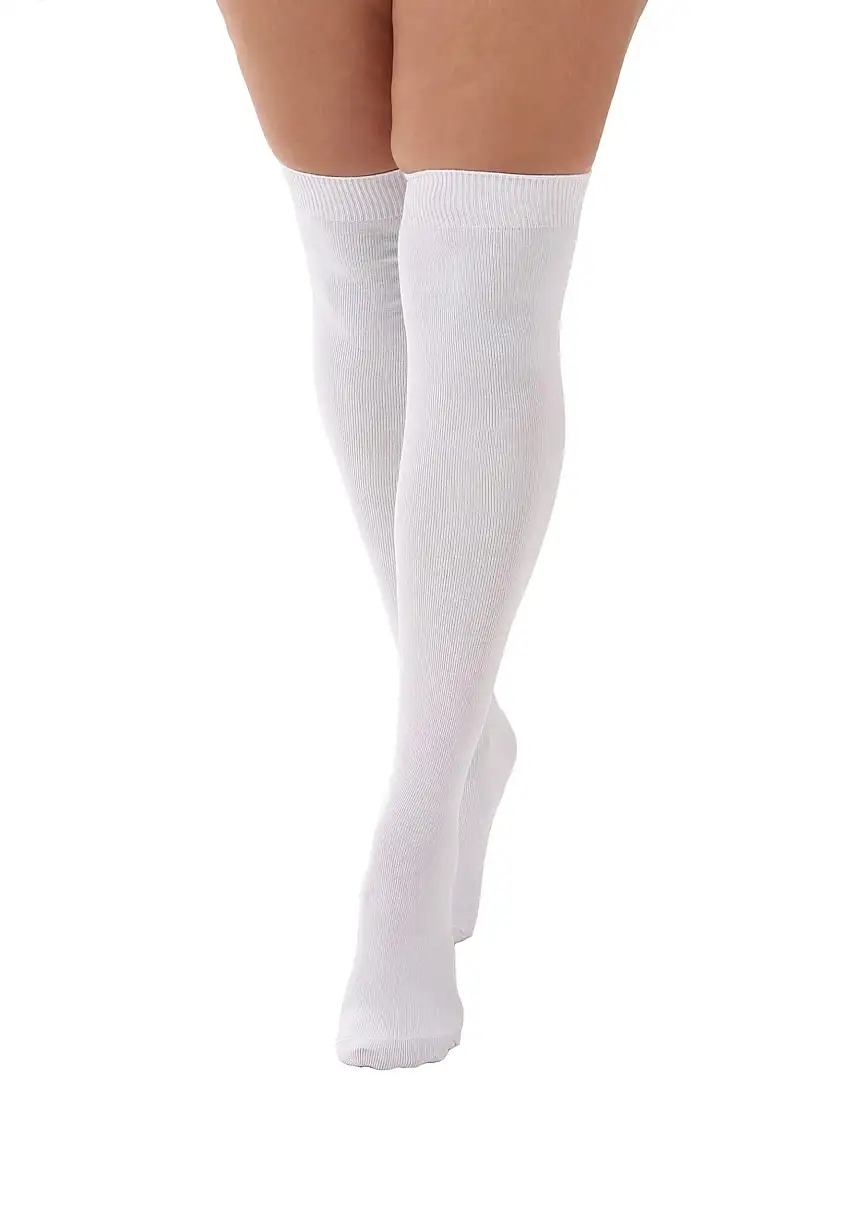 Pamela Mann - Over The Knee White - Calzini