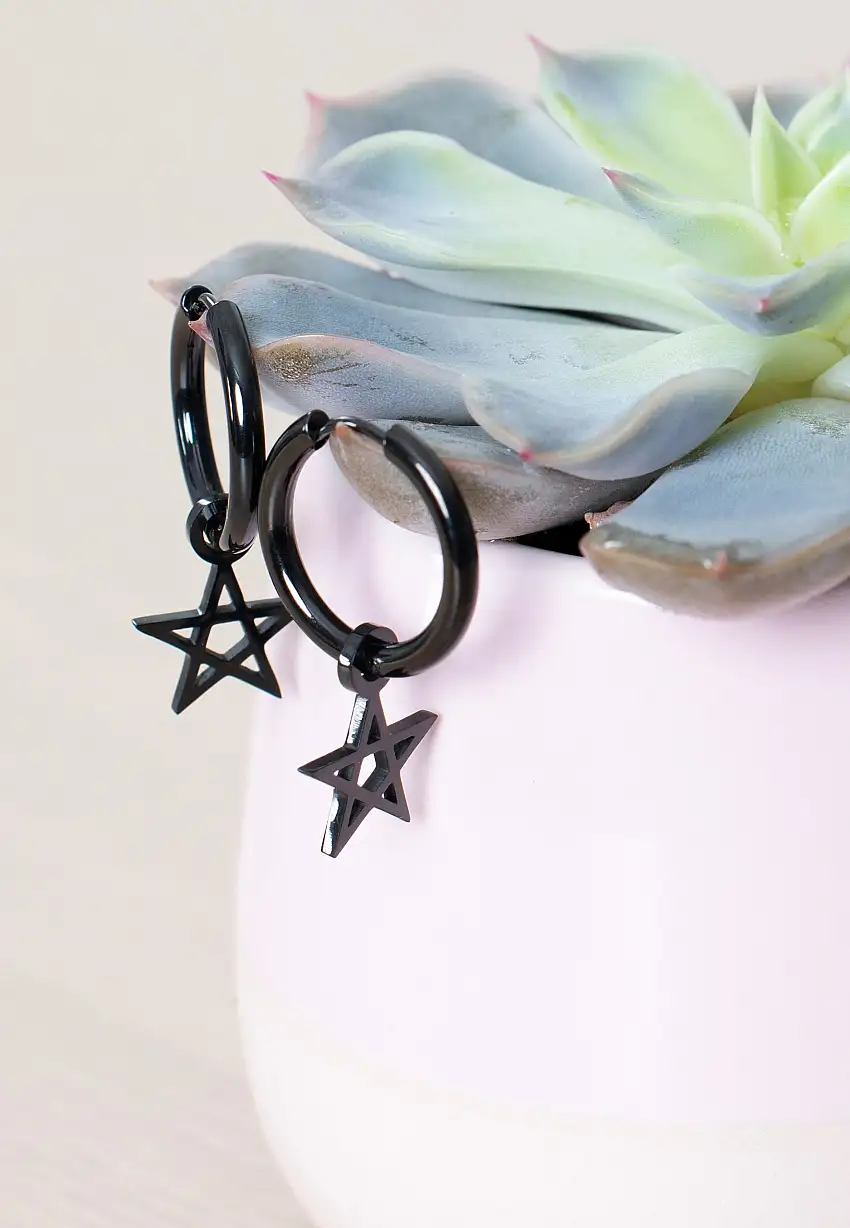 Wildcat - Little Pentagram Black - Orecchini