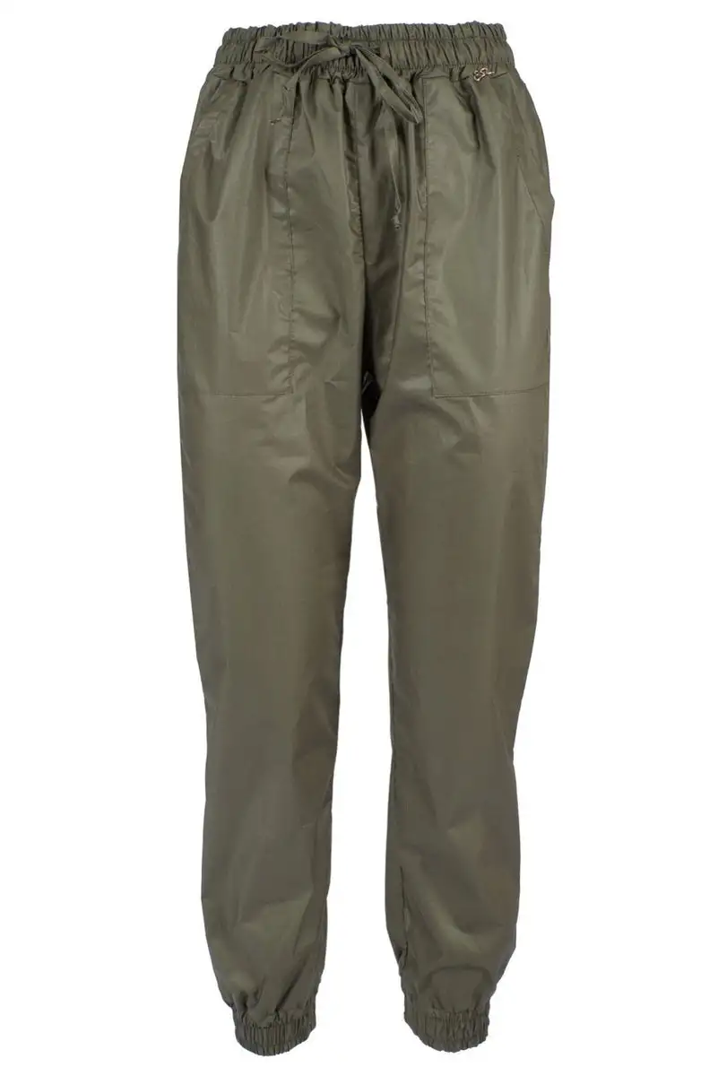 Donna Pantalone P333EN00 con coulisse e fondo arricciato